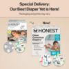 Picture of The Honest Company Clean Conscious Diapers for Sensitive Skin | Hypoallergenic, Fragrance Free | Gender Neutral Prints | Super Club Box, Size 2 (12-18 lbs), 124 Count
