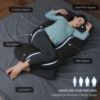 Picture of MOON PARK Pregnancy Pillows for Sleeping - U Shaped Full Body Maternity Pillow with Removable Cover - Support for Back, Legs, Belly, HIPS - 57 Inch Pregnancy Pillow for Women - Black