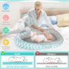 Picture of URMYWO Baby Lounger - Baby Lounger for Newborn 0-24 Months, Breathable & Soft Cotton Baby Nest Cover Infant Lounger, Babies Newborn Essentials Gifts, Portable Baby Floor Seat for Home and Travel