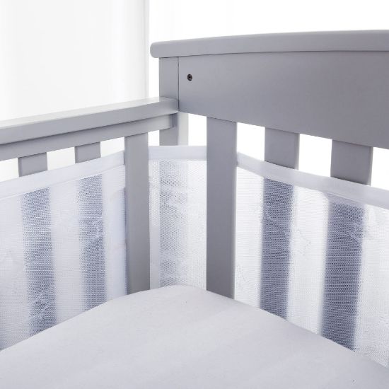 Picture of BreathableBaby Breathable Mesh Liner for Full-Size Cribs, Sheer Deluxe 5mm Mesh, Stars (Size 4FS Covers 3 or 4 Sides)