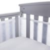Picture of BreathableBaby Breathable Mesh Liner for Full-Size Cribs, Sheer Deluxe 5mm Mesh, Scallops (Size 4FS Covers 3 or 4 Sides)