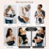Picture of Tushbaby The Original Safety-Certified Hip Carrier for Babies & Toddlers: Machine Washable Child Waist Seat with Pocket Storage, As Seen on Shark Tank (23”-44” Waist, 0-3 yrs up to 45lbs) - Metallic