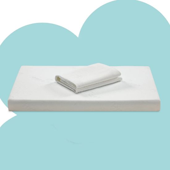 Picture of Hygge Hush Pack and Play Mattress Pad, Playard Mattress Memory Foam, Portable Toddlers Mattress Firmness Featuring Soft Removable Washable Outer Cover