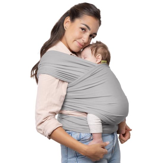 Picture of Serenity Stretchy Baby Wrap Carrier - Newborn to Toddler, Hands-Free, 7-35lbs (Light Grey)