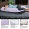 Picture of MOON PARK Pregnancy Pillows for Sleeping - U Shaped Full Body Maternity Pillow with Removable Cover - Support for Back, Legs, Belly, HIPS - 57 Inch Pregnancy Pillow for Women - Purple