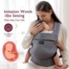 Picture of Momcozy Baby Carrier - Ergonomic, Cozy and Lightweight Carrier for 7-44lbs, Effortless to Put On, Ideal for Hands-Free Parenting, Enhanced Lumbar Support, Purehug for Infant to Toddler, Grey