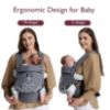 Picture of Momcozy Baby Carrier - Ergonomic, Cozy and Lightweight Carrier for 7-44lbs, Effortless to Put On, Ideal for Hands-Free Parenting, Enhanced Lumbar Support, Purehug for Infant to Toddler, Grey