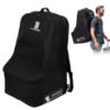 Picture of J.L. Childress DELUXE Backpack Car Seat Travel Bag - PREMIUM - Thicker Padding - Includes AirTag Holder - Airplane Bag for Baby Car Seats - Fits All Car Seats, Infant Carriers & Booster Seats - Black