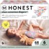 Picture of The Honest Company Clean Conscious Diapers for Sensitive Skin | Hypoallergenic, Fragrance Free | Girl Prints | Super Club Box, Size 6 (35+ lbs), 68 Count