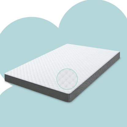 Picture of Hygge Hush 38"x26" Pack n Play Mattresses, Cooling Pack and Play Mattress, Playard Mattress Memory Foam, Portable Ice Silk Playpen Mattress with Soft Removable Washable Outer Cover