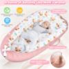 Picture of URMYWO Baby Lounger - Baby Lounger for Newborn 0-24 Months, Breathable & Soft Cotton Baby Nest Cover Infant Lounger, Babies Newborn Essentials Gifts, Portable Baby Floor Seat for Home and Travel