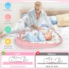 Picture of URMYWO Baby Lounger - Baby Lounger for Newborn 0-24 Months, Breathable & Soft Cotton Baby Nest Cover Infant Lounger, Babies Newborn Essentials Gifts, Portable Baby Floor Seat for Home and Travel