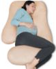 Picture of MOON PARK Pregnancy Pillows for Sleeping - U Shaped Full Body Maternity Pillow with Removable Cover - Support for Back, Legs, Belly, HIPS - 57 Inch Pregnancy Pillow for Women - Brown