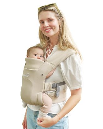 Picture of GROWNSY Baby Carrier, Cozy Baby Wraps Carrier, Ergonomic Baby Carrier Newborn to Toddler with Head Support, Cream