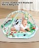 Picture of dearlomum 4-in-1 Tummy Time Mat,Baby Activity Play Mat,Newborn Play Baby Mats for Floor with 6 Infant Learning Sensory Baby Toys, Toddler Motor Skill Development,Babies Ball Pit with 18 Ocean Balls