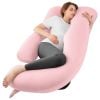 Picture of Sasttie Pregnancy Pillows for Sleeping, U Shaped Cooling Full Body Pillow with Removable Cover, Pregnant Women Must Haves, Maternity Essential, Light Pink