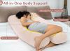 Picture of QUEEN ROSE Pregnancy Pillows, Cooling Cotton U Shaped Body Pillow for Sleeping, Maternity Pillow for Pregnant Women, Beige