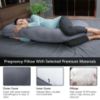 Picture of MOON PARK Pregnancy Pillows for Sleeping - U Shaped Full Body Maternity Pillow with Removable Cover - Support for Back, Legs, Belly, HIPS - 57 Inch Pregnancy Pillow for Women - Dark Grey