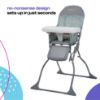 Picture of Cosco Kids Simple Fold Highchair for Baby, Simple Foldable High Chair, Convenient, Lightweight, and Compact Design, Comet