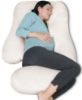 Picture of MOON PARK Pregnancy Pillows for Sleeping - U Shaped Full Body Maternity Pillow with Removable Cover - Support for Back, Legs, Belly, HIPS - 57 Inch Pregnancy Pillow for Women - Ivory