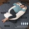 Picture of MOON PARK Pregnancy Pillows for Sleeping - U Shaped Full Body Maternity Pillow with Removable Cover - Support for Back, Legs, Belly, HIPS - 57 Inch Pregnancy Pillow for Women - Ivory