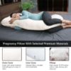 Picture of MOON PARK Pregnancy Pillows for Sleeping - U Shaped Full Body Maternity Pillow with Removable Cover - Support for Back, Legs, Belly, HIPS - 57 Inch Pregnancy Pillow for Women - Ivory