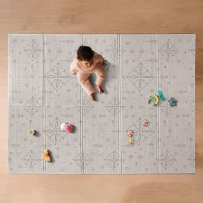 Picture of Nuby Reversible Baby Floor Mat - Foldable and Lightweight Baby Play Mat for Floor - Easy Storage and Travel - Graceful Gray