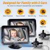 Picture of Baby Car Camera 2-Pack for Seat: Adjustable Infant Car Camera Easy Setup for Family with 2 Cars - HD 1080P Crystal Night Vision Backseat Camera for Two Kids