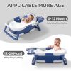 Picture of TPN Collapsible Baby Bathtub for Infants to Toddler with Real-time Temp Monitor+Floating Cushion,Foldable Baby Bath Tub Set Applicable 0-36 Month,Perfect Portable Travel Baby Tub for Newborns Boy