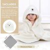 Picture of MoreFeel Collapsible Baby Bathtub for Newborn with Thermometer & 1 Hooded Towel & 1 Soft Floating Cushion,Portable Travel Bathtub with Drain Hole, Durable Foldable Baby Tubs for Infants to Toddler
