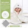 Picture of MoreFeel Collapsible Baby Bathtub for Newborn with Thermometer & 1 Hooded Towel & 1 Soft Floating Cushion,Portable Travel Bathtub with Drain Hole, Durable Foldable Baby Tubs for Infants to Toddler
