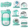 Picture of MoreFeel Collapsible Baby Bathtub for Newborn with Thermometer & 1 Hooded Towel & 1 Soft Floating Cushion,Portable Travel Bathtub with Drain Hole, Durable Foldable Baby Tubs for Infants to Toddler
