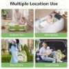 Picture of TPN Collapsible Baby Bathtub for Infants to Toddler with Real-time Temp Monitor+Floating Cushion,Foldable Baby Bath Tub Set Applicable 0-36 Month,Perfect Portable Travel Baby Tub for Newborns Boy