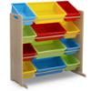 Picture of Delta Children Kids Toy Storage Organizer with 12 Plastic Bins - Greenguard Gold Certified, Natural/Primary