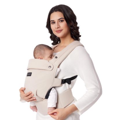 Picture of Momcozy Baby Carrier - Ergonomic, Cozy and Lightweight Carrier for 7-44lbs, Effortless to Put On, Ideal for Hands-Free Parenting, Enhanced Lumbar Support, Purehug for Infant to Toddler, Khaki