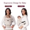 Picture of Momcozy Baby Carrier - Ergonomic, Cozy and Lightweight Carrier for 7-44lbs, Effortless to Put On, Ideal for Hands-Free Parenting, Enhanced Lumbar Support, Purehug for Infant to Toddler, Khaki