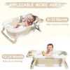 Picture of TPN Collapsible Baby Bathtub for Infants to Toddler with Real-time Temp Monitor+Floating Cushion,Foldable Baby Bath Tub Set Applicable 0-36 Month,Perfect Portable Travel Baby Tub for Newborns Boy