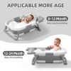 Picture of TPN Collapsible Baby Bathtub for Infants to Toddler with Real-time Temp Monitor+Floating Cushion,Foldable Baby Bath Tub Set Applicable 0-36 Month,Perfect Portable Travel Baby Tub for Newborns Boy
