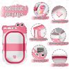 Picture of TPN Collapsible Baby Bathtub for Infants to Toddler with Real-time Temp Monitor+Floating Cushion,Foldable Baby Bath Tub Set Applicable 0-36 Month,Perfect Portable Travel Baby Tub for Newborns Girl
