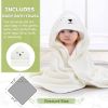 Picture of MoreFeel Collapsible Baby Bathtub for Newborn with Thermometer & 1 Hooded Towel & 1 Soft Floating Cushion,Portable Travel Bathtub with Drain Hole, Durable Foldable Baby Tubs for Infants to Toddler