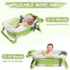 Picture of TPN Collapsible Baby Bathtub for Infants to Toddler with Real-time Temp Monitor+Floating Cushion,Foldable Baby Bath Tub Set Applicable 0-36 Month,Perfect Portable Travel Baby Tub for Newborns Boy