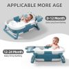 Picture of TPN Collapsible Baby Bathtub for Infants to Toddler with Real-time Temp Monitor+Floating Cushion,Foldable Baby Bath Tub Set Applicable 0-36 Month,Perfect Portable Travel Baby Tub for Newborns Girl