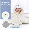Picture of MoreFeel Collapsible Baby Bathtub for Newborn with Thermometer & 1 Hooded Towel & 1 Soft Floating Cushion,Portable Travel Bathtub with Drain Hole, Durable Foldable Baby Tubs for Infants to Toddler