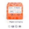 Picture of Pura Size 7 Eco-Friendly Diapers (33+lbs) Hypoallergenic, TCF, Soft Organic Cotton, Sustainable, up to 12 Hours Leak Protection, Allergy UK, Recyclable Paper Packaging, 6 Packs of 17 (102 Diapers)