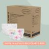 Picture of The Honest Company Clean Conscious Diapers for Sensitive Skin | Hypoallergenic, Fragrance Free | Girl Prints | Super Club Box, Size 2 (12-18 lbs), 124 Count