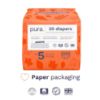 Picture of Pura Size 5 Eco-Friendly Diapers (24-35 lbs) Totally Chlorine Free (TCF), Hypoallergenic, Soft Organic Cotton, Sustainable, up to 12 Hours Leak Protection, Allergy UK, 6 Packs of 20 (120 Diapers)