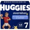 Picture of Huggies Size 7 Overnites Baby Diapers: Overnight Diapers, Size 7 (41+ lbs), 68 Ct (2 Packs of 34), Packaging May Vary