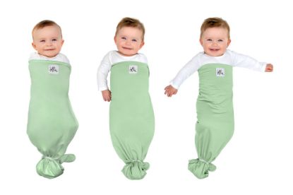 Picture of The Ollie Swaddle - Sleep Swaddle for Babies | Breathable, Moisture-Wicking Fabric to Prevent Overheating | Soft, Adjustable Fit | Ideal for Newborns & Infants (Meadow)