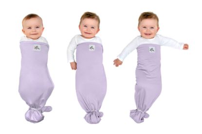 Picture of The Ollie Swaddle - Sleep Swaddle for Babies | Breathable, Moisture-Wicking Fabric to Prevent Overheating | Soft, Adjustable Fit | Ideal for Newborns & Infants (Lavender)