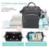 Picture of Baby Diaper Bag Backpack, Diaper Changing Station, Portable Changing Station Backpack for Boys Girls,Waterproof Changing Pad,USB Charging Port,Pacifier Case, Sunshade and Toy Bar,DK Grey